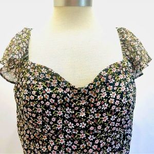 ✨ Elegant Lily Rose V-neck Lined Floral Dress ✨